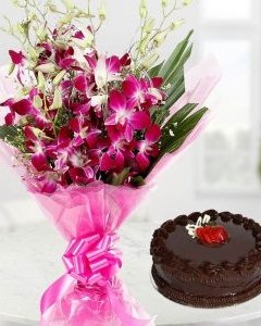 orchids w/cake